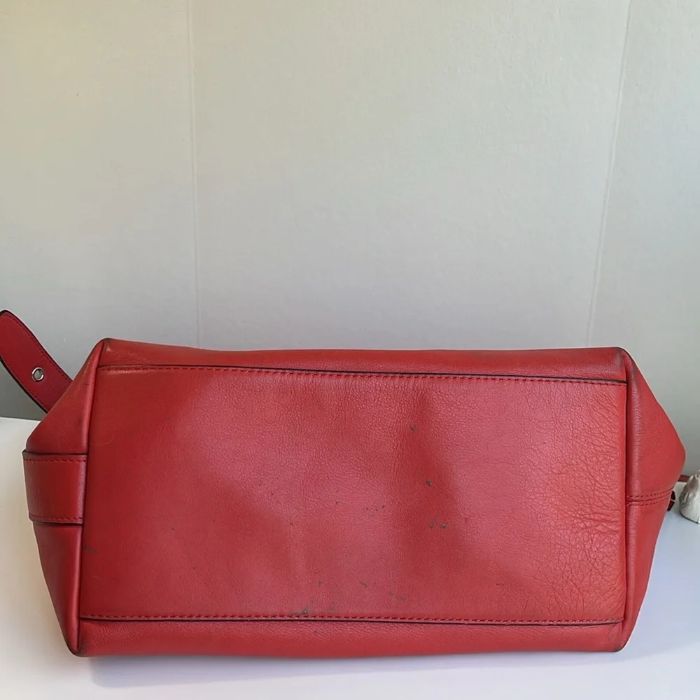 COACH Legacy Leather Duffle Bag In Coral Red